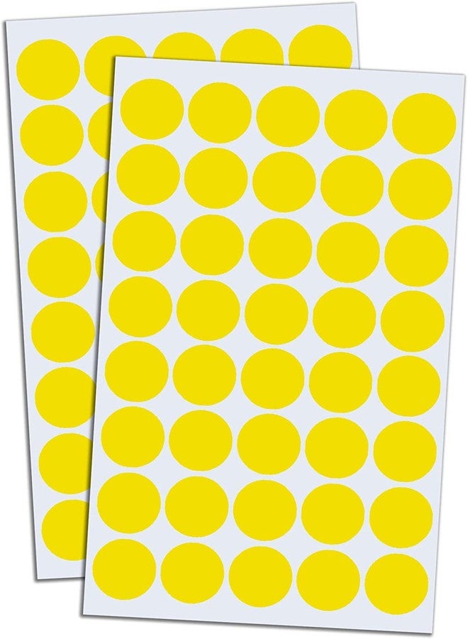 True-Ally ملصقات دائرية ذاتية اللصق من ترو-آلي، 2400 قطعة، لون أصفر، 12 مم (0.5 بوصة)، سطح قابل للكتابة، مناسبة لأنشطة الأطفال، وتصنيف الملفات، ومخطط التقويم (أصفر) - Image 1
